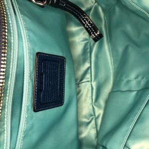 Navy Leather Coach Purse